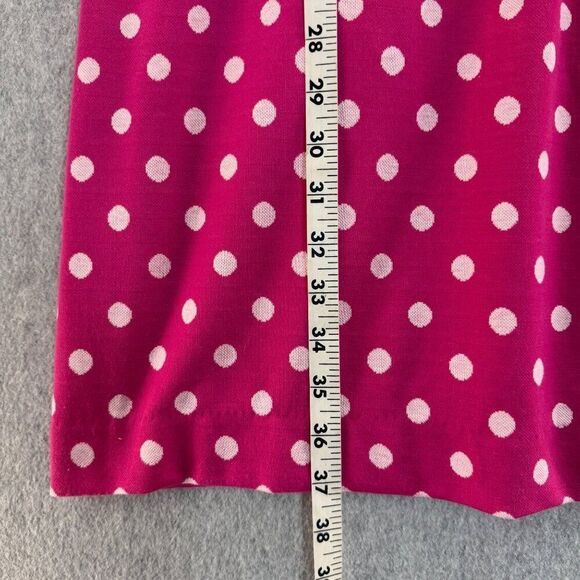 Tyler Böe NWT Pink Polka Dot Dress Womens Large Pleated Pockets Peter Pan Collar - Picture 11 of 14